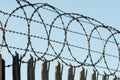Razorwire security fencing Royalty Free Stock Photo