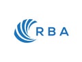 RBA letter logo design on white background. RBA creative circle letter logo concept Royalty Free Stock Photo