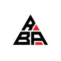 RBA triangle letter logo design with triangle shape. RBA triangle logo design monogram. RBA triangle vector logo template with red Royalty Free Stock Photo
