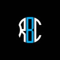 RBC letter logo abstract creative design.