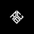 RBC letter logo design on black background. RBC creative initials letter logo concept. RBC letter design
