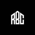 RBC letter logo design on BLACK background. RBC creative initials letter logo concept. RBC letter design.RBC letter logo design on