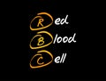 RBC - Red Blood Cell acronym, medical concept