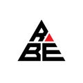 RBE triangle letter logo design with triangle shape. RBE triangle logo design monogram. RBE triangle vector logo template with red Royalty Free Stock Photo
