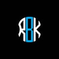RBK letter logo abstract creative design. Royalty Free Stock Photo
