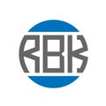 RBK letter logo design on white background. RBK creative initials circle logo concept Royalty Free Stock Photo