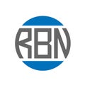 RBN letter logo design on white background. RBN creative initials circle logo concept. Royalty Free Stock Photo