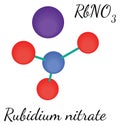 RbNO3 Rubidium nitrate molecule
