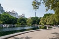 RC boats in Central Park lake Royalty Free Stock Photo