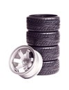 RC drift tires & rims Royalty Free Stock Photo