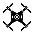 Rc drone quadcopter black symbol