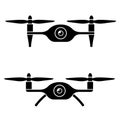 Rc drone quadcopter with camera black symbol