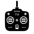 Rc drone quadcopter tx transmitter black icon