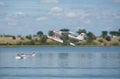 RC Hydroplane taking off Royalty Free Stock Photo