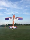 RC plane hovering Royalty Free Stock Photo