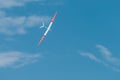 RC soaring plane on blue sky Royalty Free Stock Photo