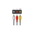 RCA audio video cable vector graphics