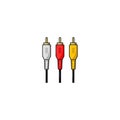 RCA audio video cable vector graphics