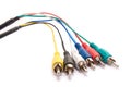 RCA audio and video cables Royalty Free Stock Photo