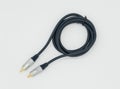 RCA cable on flat lay white Background Royalty Free Stock Photo