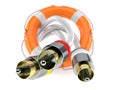 RCA cable with life buoy