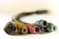 Rca cables Royalty Free Stock Photo