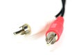 RCA connector in a closeup Royalty Free Stock Photo