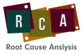 RCA - Root Cause Analysis Colorful Blocks Stack Royalty Free Stock Photo