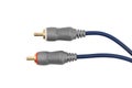 RCA stereo jack input cable isolated on white background. RCA composite audio video cable isolated on white background