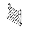 rcc beam building structure isometric icon vector illustration Royalty Free Stock Photo