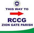 RCCG Zion Gate Parish directional banner