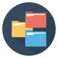 rchives, data folders Color Vector icon which can easily modify or edit Royalty Free Stock Photo