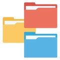 rchives, data folders Color Vector icon which can easily modify or edit Royalty Free Stock Photo
