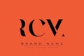 RCM abstract letter logo design Royalty Free Stock Photo