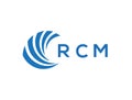 RCM letter logo design on white background. RCM creative circle letter logo concept Royalty Free Stock Photo