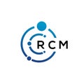 RCM letter technology logo design on white background. RCM creative initials letter IT logo concept. RCM letter design Royalty Free Stock Photo