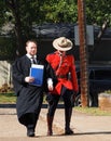 RCMP Officer And Judge Walking Together