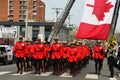 RCMP officers march in unison