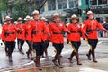 RCMP Officers Marching In KDays Parade In Edmonton Alberta Royalty Free Stock Photo