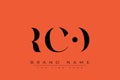 RCO abstract letter logo design Royalty Free Stock Photo