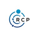 RCP letter technology logo design on white background. RCP creative initials letter IT logo concept. RCP letter design Royalty Free Stock Photo