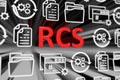RCS concept blurred background Royalty Free Stock Photo