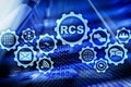RCS. Rich Communication Services. ommunication Protocol. Technology concept. Royalty Free Stock Photo
