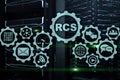 RCS. Rich Communication Services. ommunication Protocol. Technology concept. Royalty Free Stock Photo