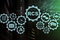 RCS. Rich Communication Services. ommunication Protocol. Technology concept. Royalty Free Stock Photo