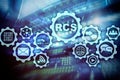 RCS. Rich Communication Services. ommunication Protocol. Technology concept Royalty Free Stock Photo