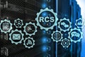 RCS. Rich Communication Services. ommunication Protocol. Technology concept Royalty Free Stock Photo