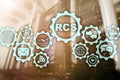 RCS. Rich Communication Services. communication Protocol. Technology concept Royalty Free Stock Photo