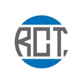 RCT letter logo design on white background. RCT creative initials circle logo concept. Royalty Free Stock Photo
