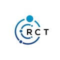 RCT letter technology logo design on white background. RCT creative initials letter IT logo concept. RCT letter design Royalty Free Stock Photo
